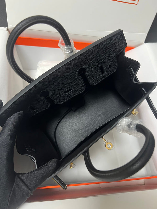 HM BIRKIN SELLIER PELLE EPSOM NERA FERRAMENTA ORO