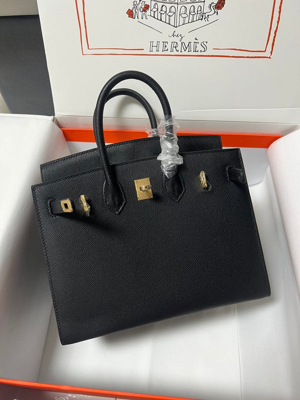 HM BIRKIN SELLIER PELLE EPSOM NERA FERRAMENTA ORO