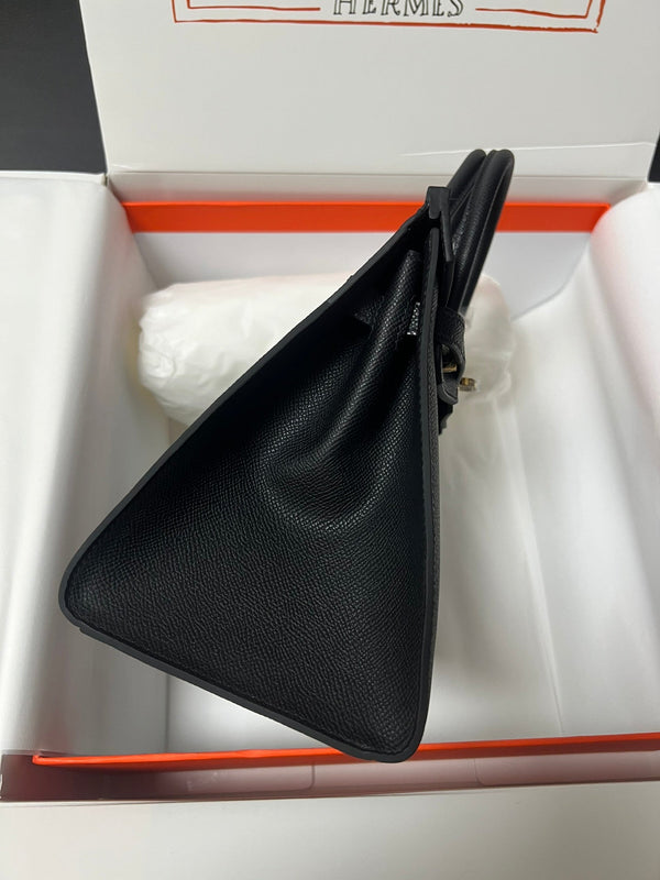 HM BIRKIN SELLIER PELLE EPSOM NERA FERRAMENTA ORO