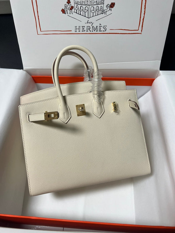 HM BIRKIN SELLIER CREMA PELLE EPSOM FERRAMENTA ORO
