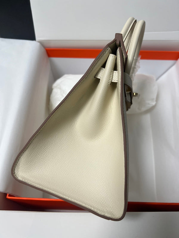 HM BIRKIN SELLIER CREMA PELLE EPSOM FERRAMENTA ORO