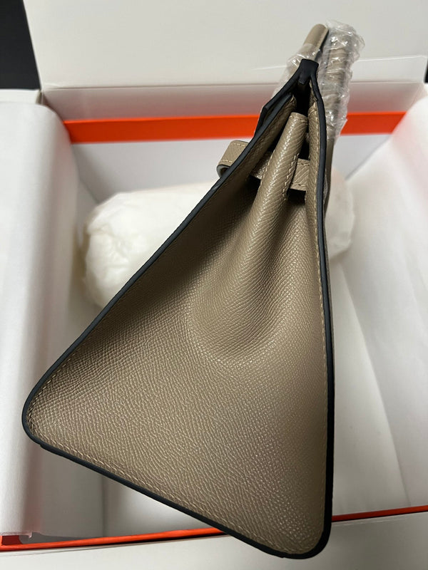 HM BIRKIN SELLIER ETOUPE GRIGIO PELLE EPSOM FERRAMENTA ORO