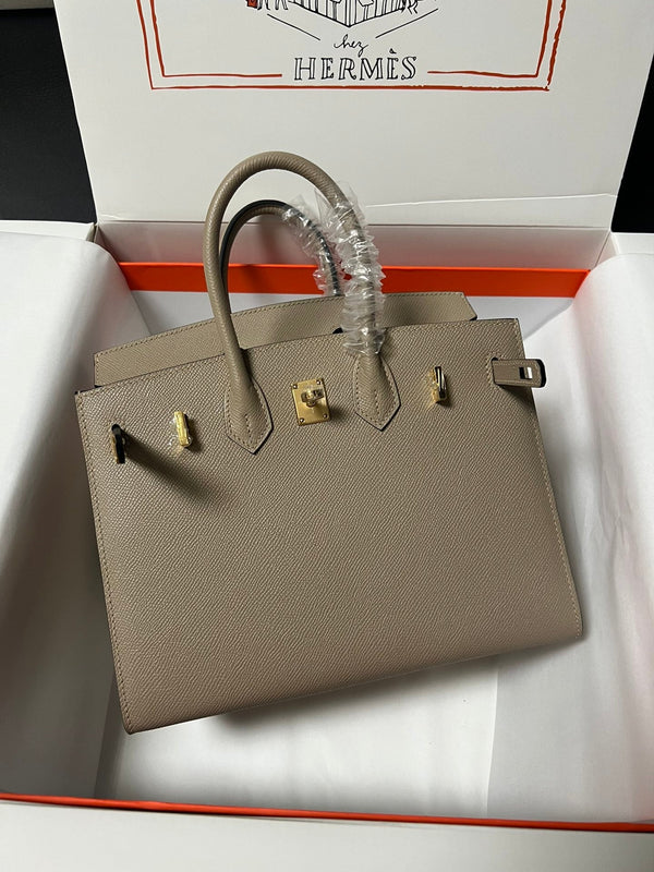 HM BIRKIN SELLIER ETOUPE GRIGIO PELLE EPSOM FERRAMENTA ORO