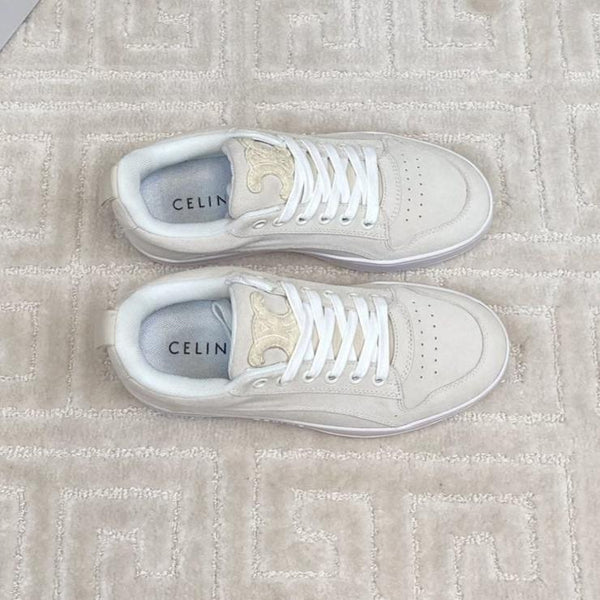 SNEAKER TRAINER IN CAMOSCIO ECRU'