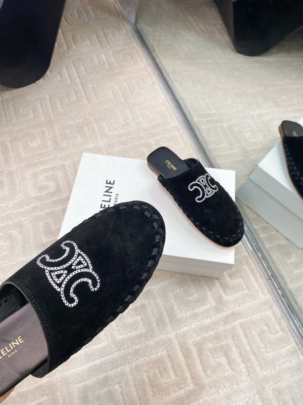 MARLOU MULE IN BLACK SUEDE