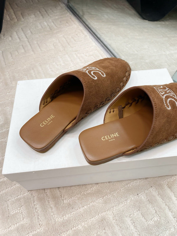 MARLOU MULE IN PEANUT BROWN SUEDE