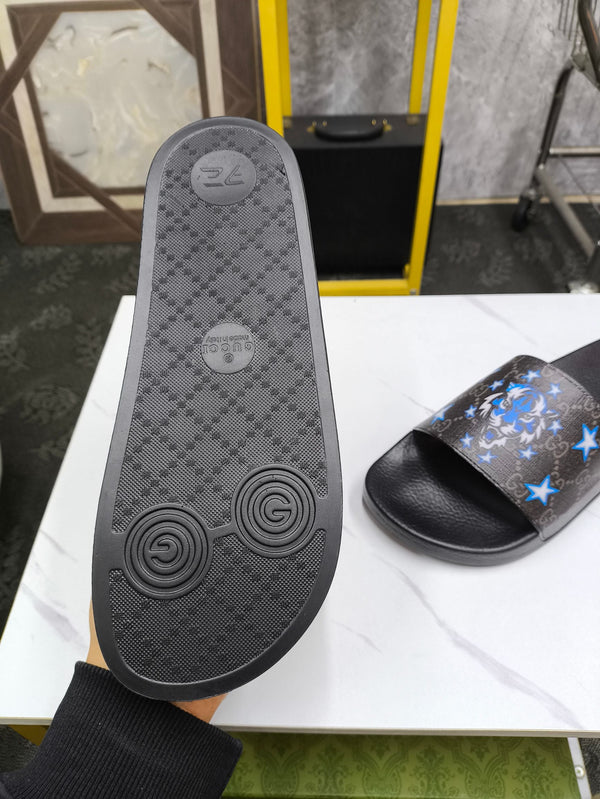 GG Men's Tiger Slide Black Sheepskin 535381