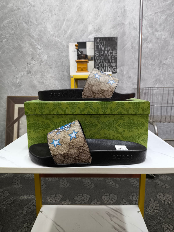 GG Men's Slide Light Brown Sheepskin 535382