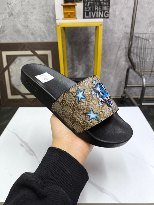 GG Men's Slide Light Brown Sheepskin 535382