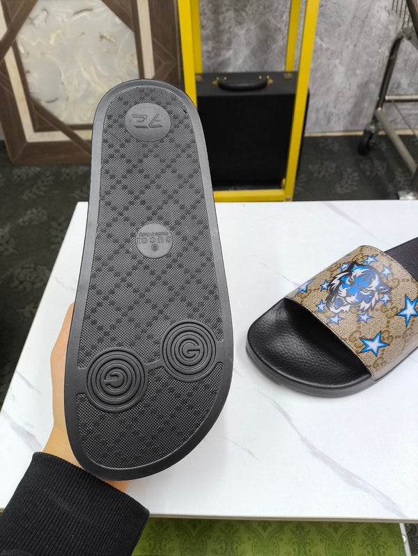 GG Men's Slide Light Brown Sheepskin 535382