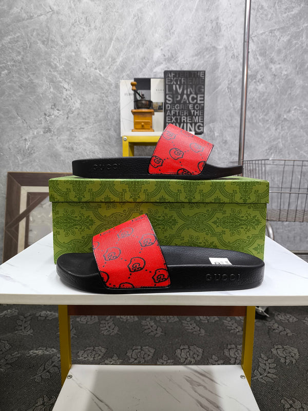 GG Men's Slide Red Sheepskin 535408