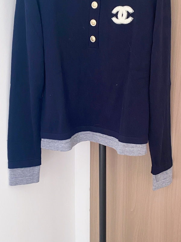 Chanel Polo 2025 Laine Bleu Marine 89260