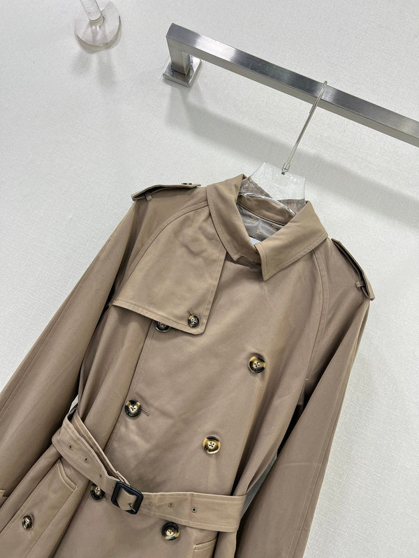 Celine 25 Trench Coat Khaki Wool 299519