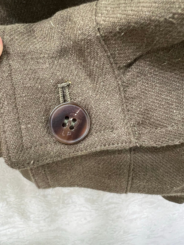 LP 25 Jacket With Belt Khaki Linen Wool 309236