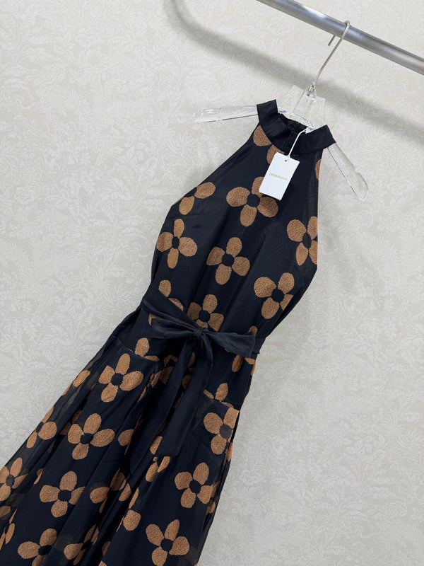 Zimmermann Robe Fleurie Couture en Coton Noir 347347