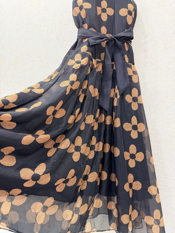 Zimmermann Robe Fleurie Couture en Coton Noir 347347