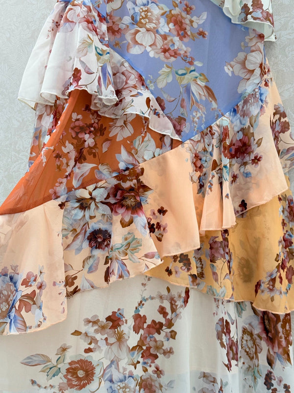 Robe nuisette Zimmermann Awaken à volants en coton imprimé assorti 347332