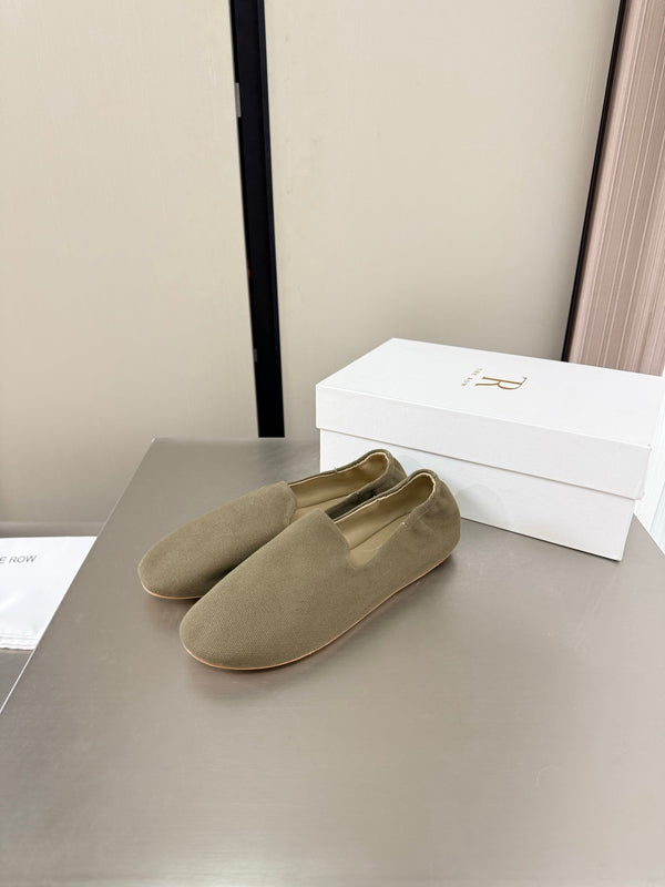 TR Casa Ballet Flat Olive Green Canvas 872477