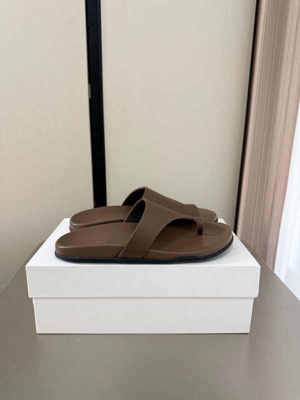 TR Slip-on Sandals Coffee Cowhide 872480