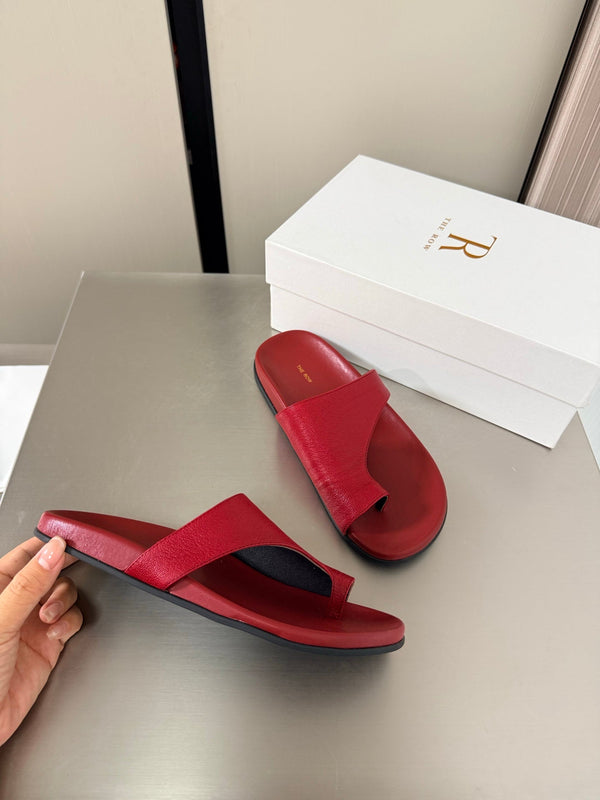 TR Slip-on Sandals Red Cowhide 872481