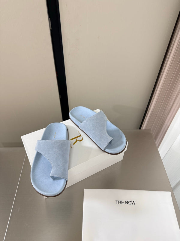 TR Slip-on Sandals Pastel Blue Suede 872482