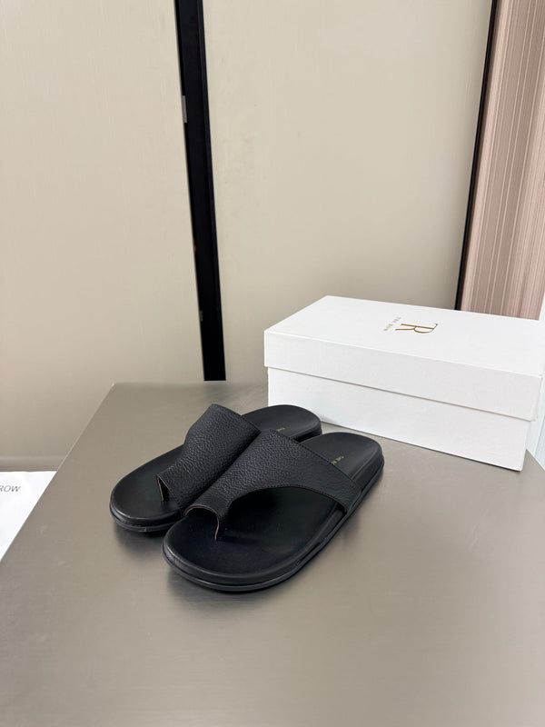 TR Slip-on Sandals Black Cowhide 872484