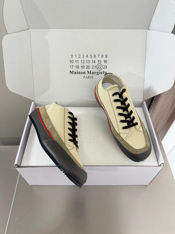 MM Traveler Sneaker Khaki Olive Canvas Sheeepskin 872469