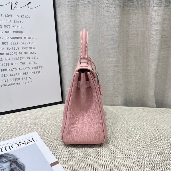 HM Kelly 25cm Pastel Pink Togo Leather Silver Hardware