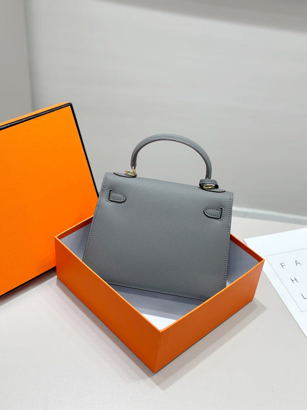 HM Kelly 25cm Vert Amande Epsom Leather Gold Hardware