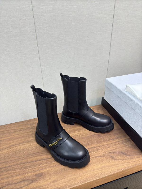 Stivaletto CD D-Quest 40mm in pelle di vitello nera liscia 112933