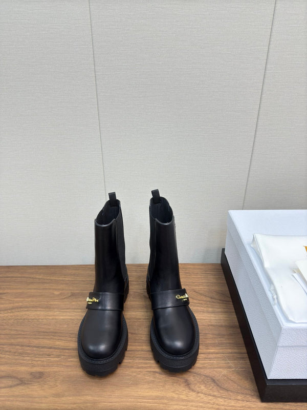 Stivaletto CD D-Quest 40mm in pelle di vitello nera liscia 112933