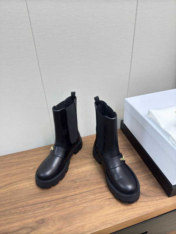 Stivaletto CD D-Quest 40mm in pelle di vitello nera liscia 112933