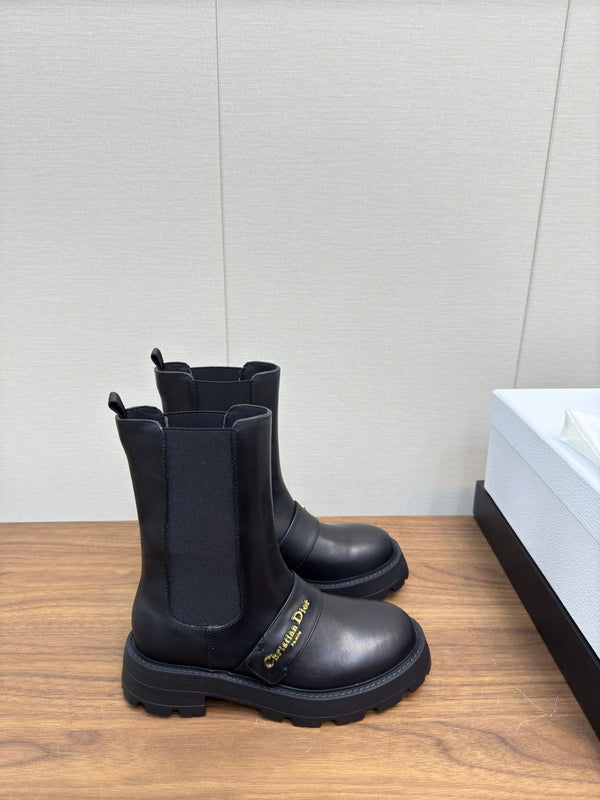 Stivaletto CD D-Quest 40mm in pelle di vitello nera liscia 112933