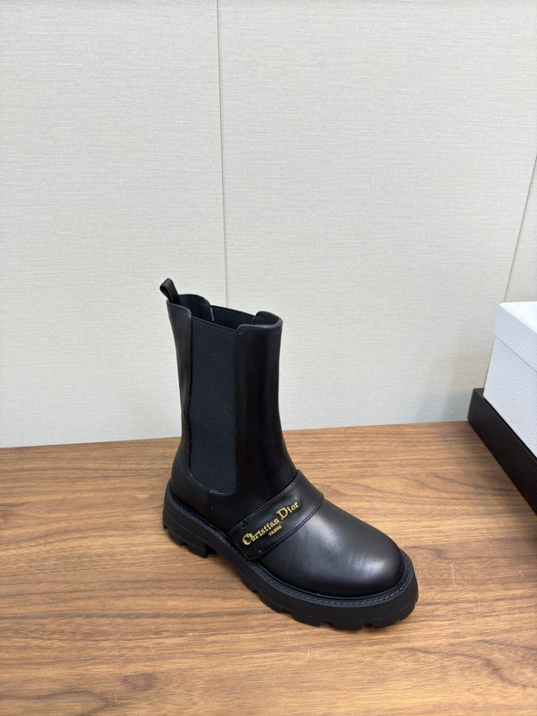 Stivaletto CD D-Quest 40mm in pelle di vitello nera liscia 112933