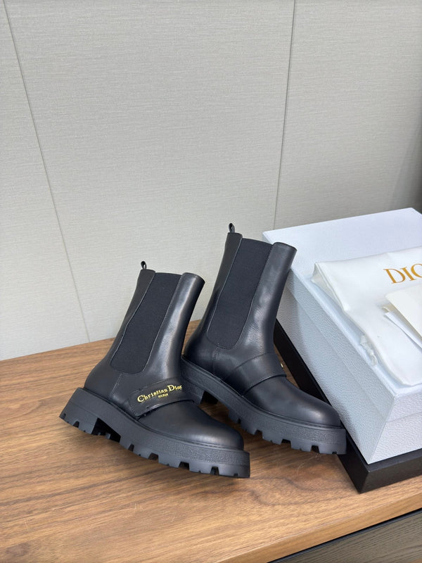 Stivaletto CD D-Quest 40mm in pelle di vitello nera liscia 112933