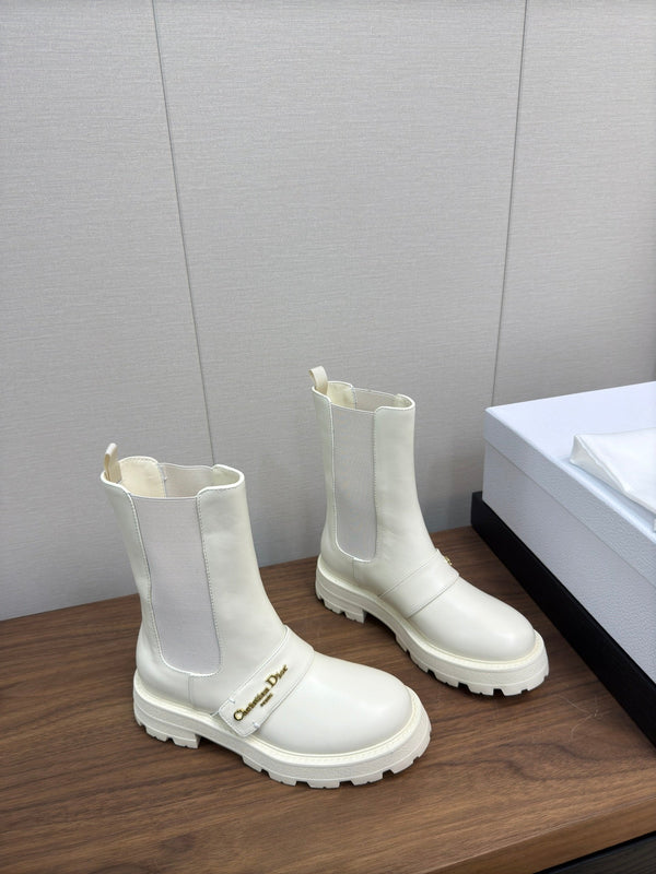 Stivaletto CD D-Quest 40mm in pelle di vitello bianca 112935