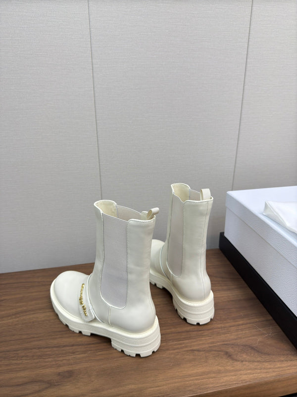 Stivaletto CD D-Quest 40mm in pelle di vitello bianca 112935