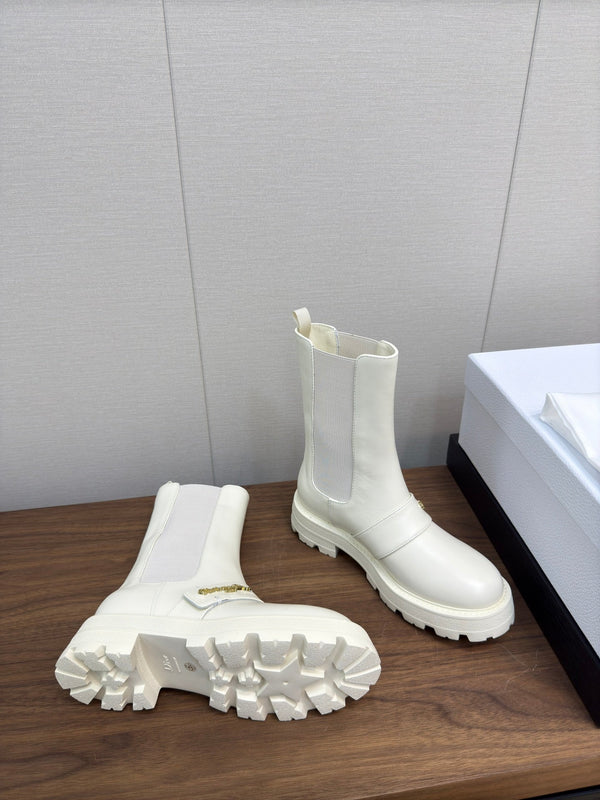 Stivaletto CD D-Quest 40mm in pelle di vitello bianca 112935