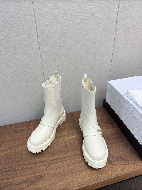 Stivaletto CD D-Quest 40mm in pelle di vitello bianca 112935