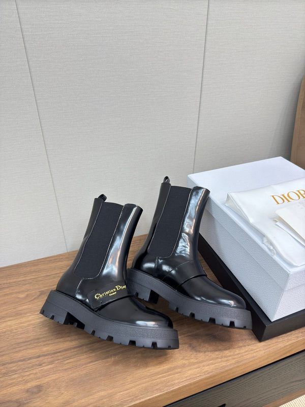 Stivaletto CD D-Quest 40mm in pelle di vitello nera lucida 112937