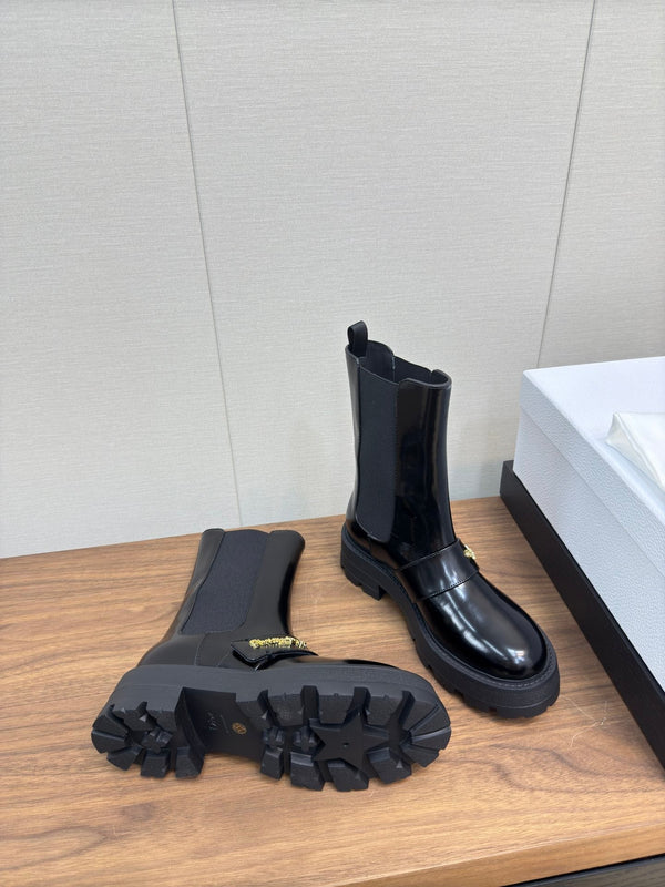 Stivaletto CD D-Quest 40mm in pelle di vitello nera lucida 112937