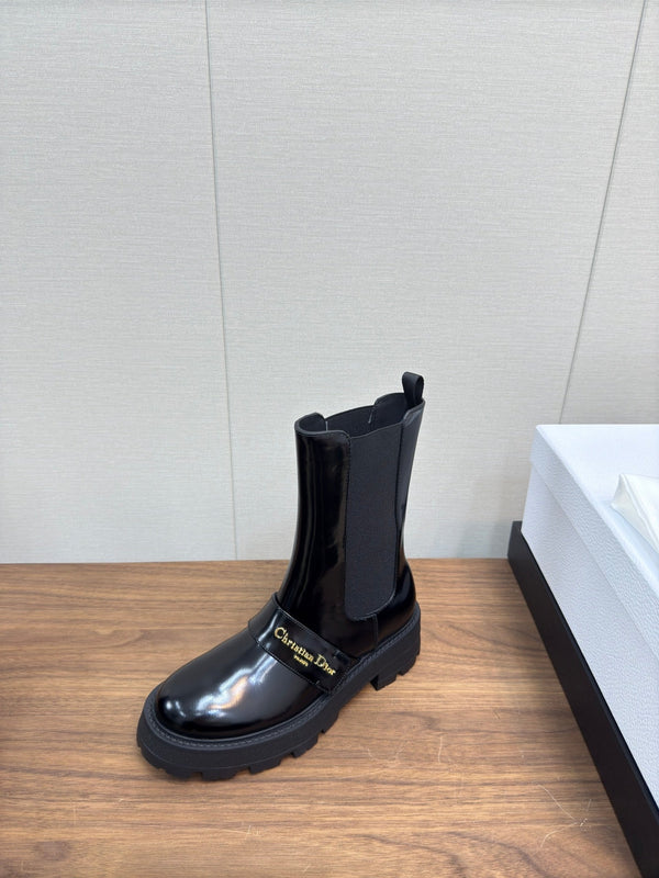 Stivaletto CD D-Quest 40mm in pelle di vitello nera lucida 112937