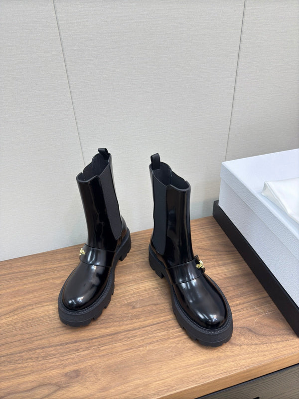 Stivaletto CD D-Quest 40mm in pelle di vitello nera lucida 112937