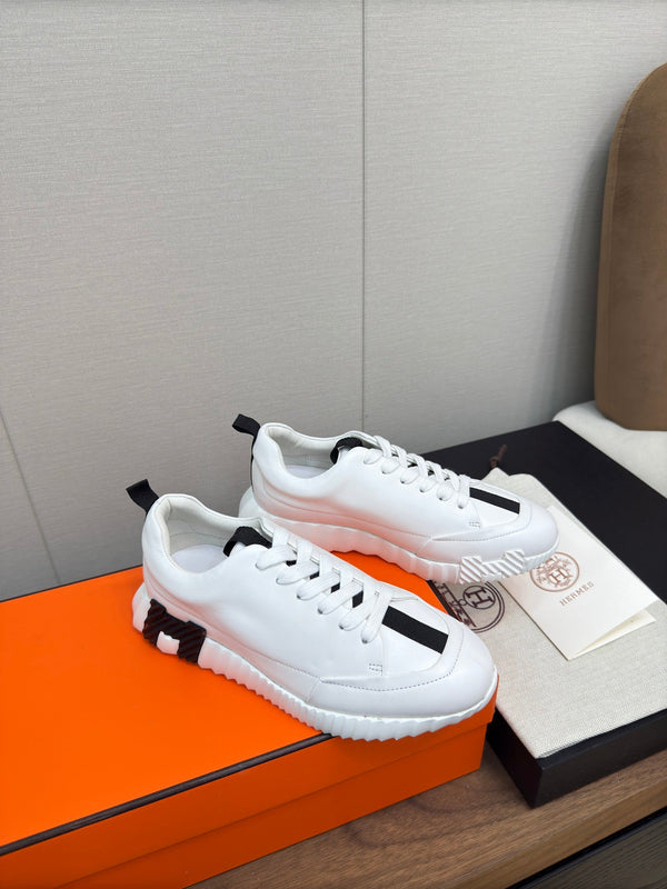 HM Bouncing Sneaker White mix Black Calfskin 213523
