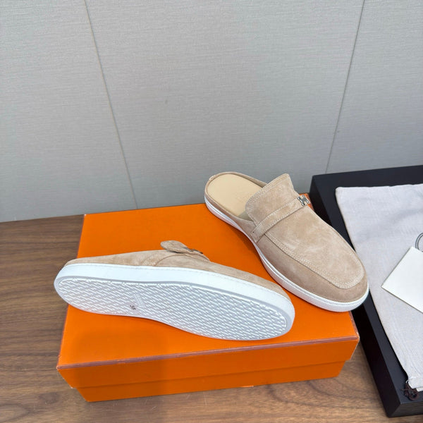 HM 25s Like Mule Pale Taupe Suede Rubber 465661
