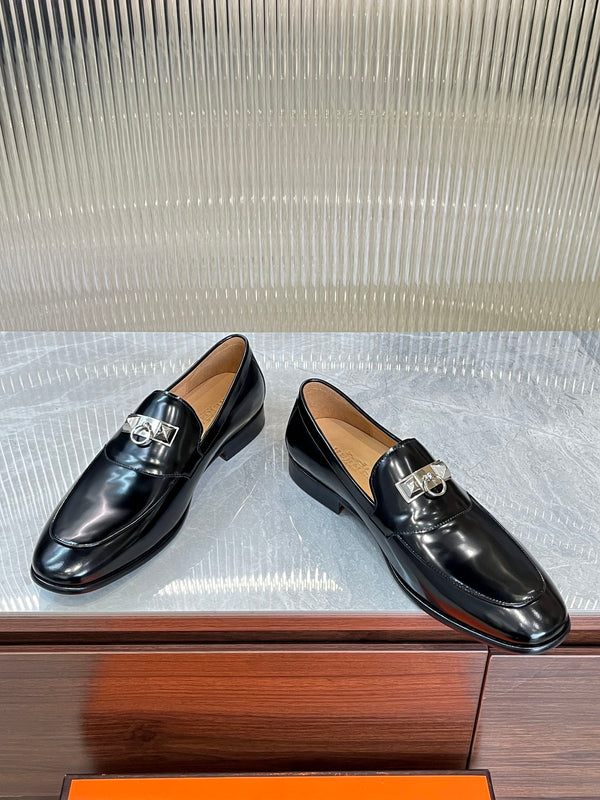HM DESTIN LOAFER GLOSSY BLACK CALFSKIN