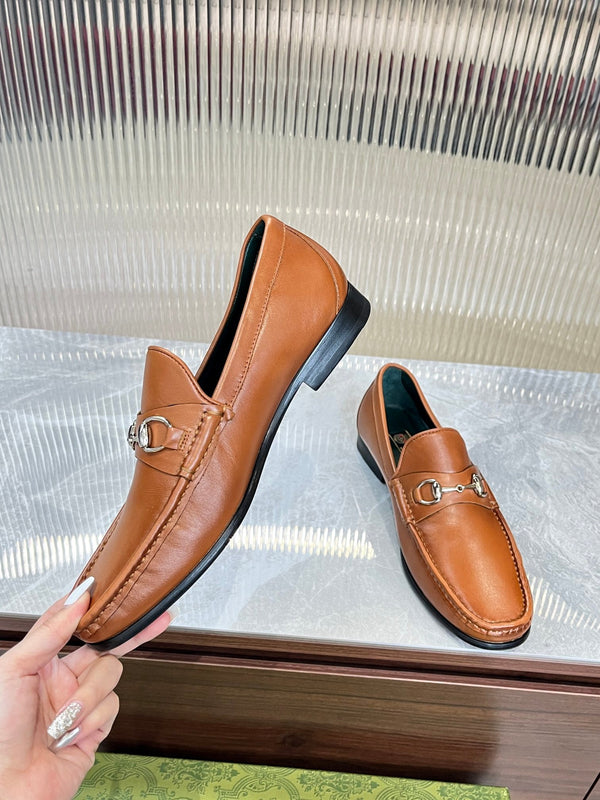 GG Men's Horsebit Loafer Brown Calfskin 523976