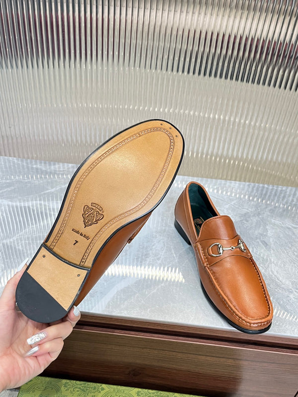 GG Men's Horsebit Loafer Brown Calfskin 523976