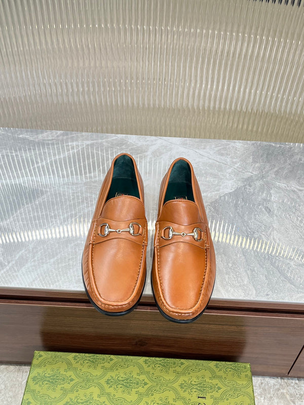 GG Men's Horsebit Loafer Brown Calfskin 523976