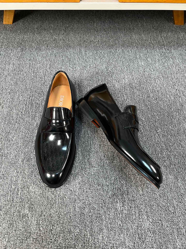 CD GRANVILLE LOAFER GLOSSY BLACK MONOGRAM LAMBSKIN